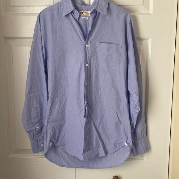 J. Crew Men's Dress Shirts Size Small 14-14.5‎ Blue Purple Plaid Cotton - Picture 7 of 15